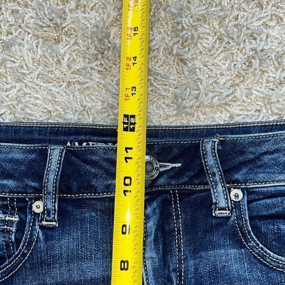 American Eagle Ne(x)t Level Stretch Hi Rise Shorty  Floral Hi-Rise Shortie Denim - Picture 15 of 15